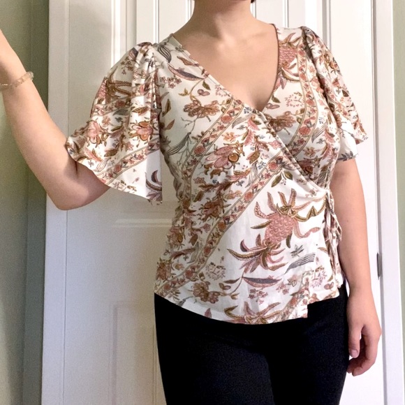 LUCKY BRAND Patterned Cross Body Shirt (size S) - Picture 1 of 7